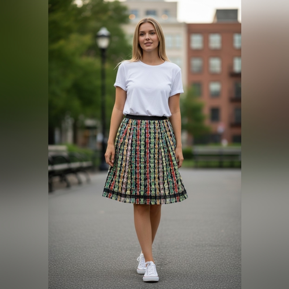 Cynthia Steffe skirt colorful Women’s Size 10 skirt 31W 23L knee length